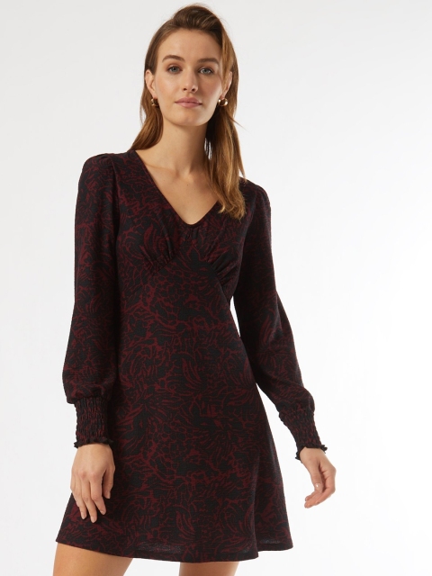 

DOROTHY PERKINS Women Red & Black Printed A-Line Dress