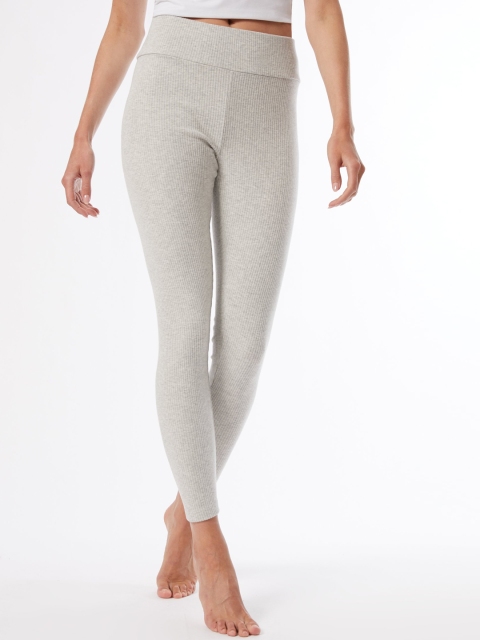 

DOROTHY PERKINS Women Grey Ribbed Lounge Leggings