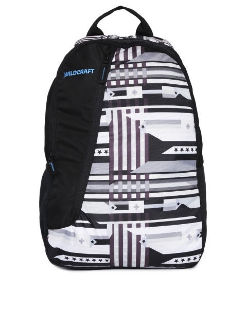 

Wildcraft Unisex Black & White Graphic Backpack