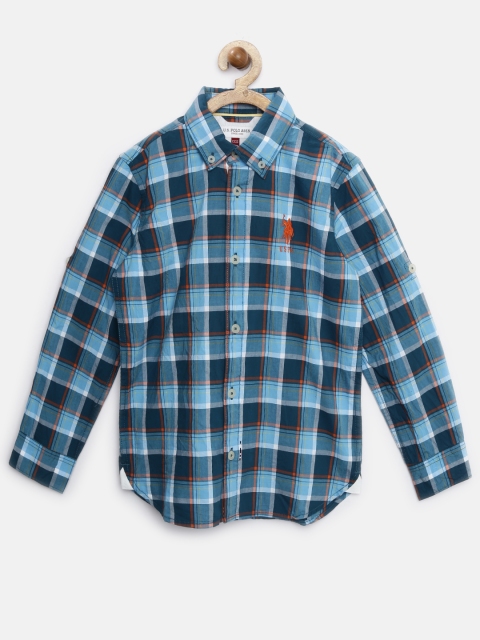 

U.S. Polo Assn. Kids Boys Blue Checked Shirt