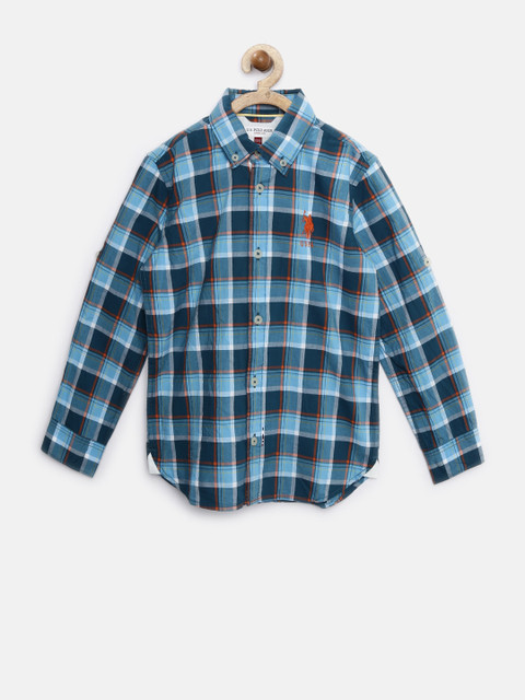 

U.S. Polo Assn. Kids Boys Blue Checked Shirt