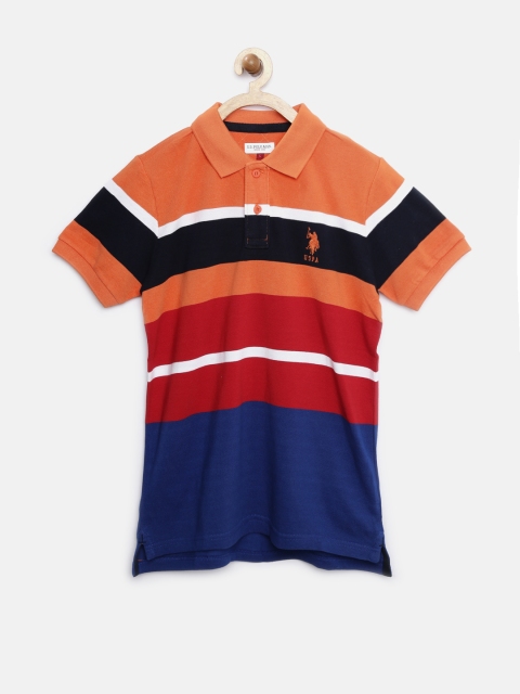 

U.S. Polo Assn. Kids Boys Multicoloured Colourblocked Polo T-shirt, Multi