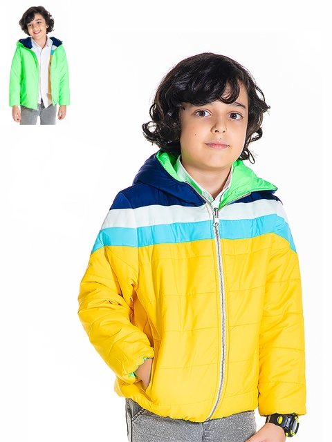 

Cherry Crumble Boys Multicoloured Reversible Padded Jacket, Multi