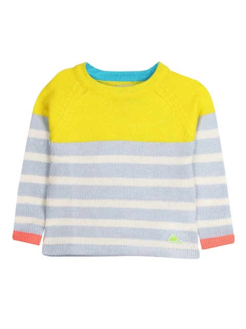

Cherry Crumble Boys Yellow & Blue Striped Pullover Sweater