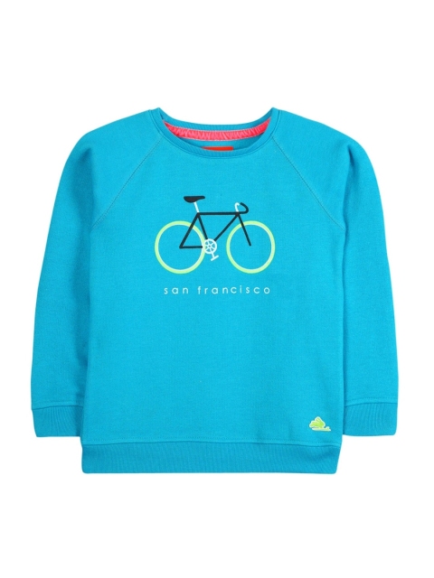 

Cherry Crumble Boys Blue & Black Printed Sweatshirt