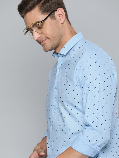 

Mast & Harbour Men Blue Regular Fit Printed Casual Shirt