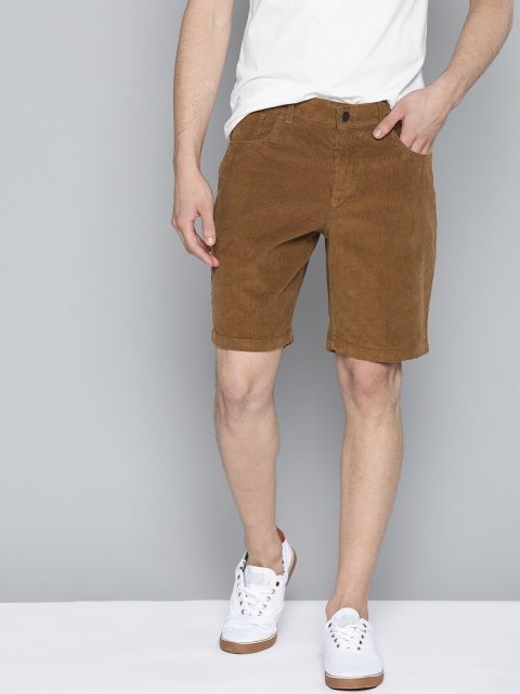

Mast & Harbour Men Brown Solid Regular Fit Corduroy Shorts