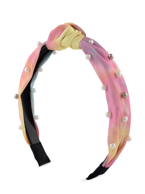 

ToniQ Yellow & Pink Embellished Hairband