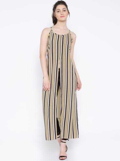 

Tokyo Talkies Beige Striped Maxi Top