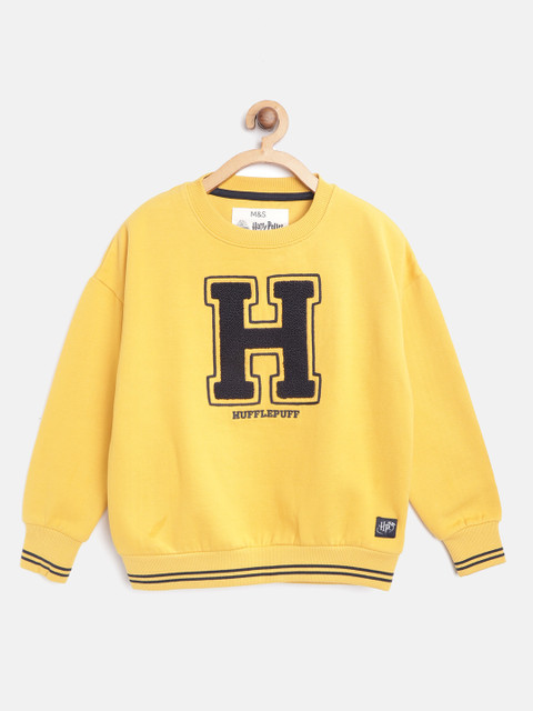 

Marks & Spencer Harry Potter Boys Yellow & Navy Blue Applique Sweatshirt