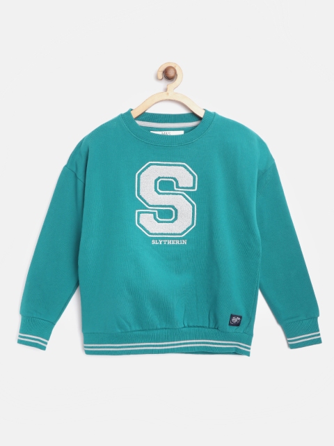 

Marks & Spencer Harry Potter Boys Teal Green & Light Grey Applique Sweatshirt