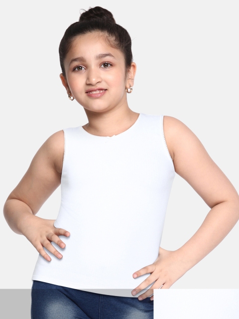 

Marks & Spencer Girls White Pack of 2 Basic Vests