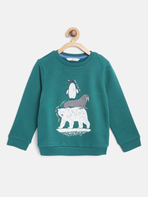 

Marks & Spencer Boys Teal Green & White Polar Bear Print Sweatshirt