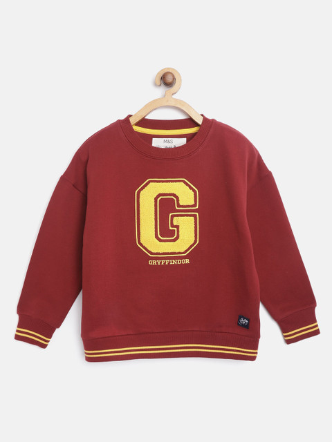 

Marks & Spencer Harry Potter Boys Maroon & Yellow Applique Sweatshirt