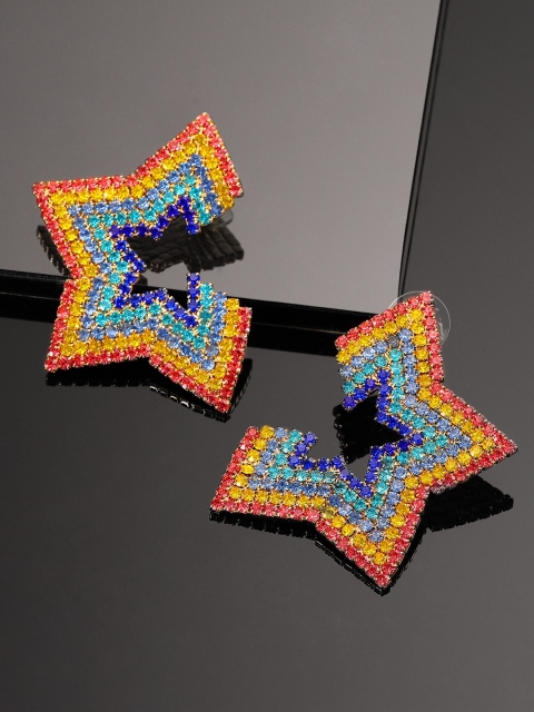 

TOKYO TALKIES X rubans FASHION ACCESSORIES Multicoloured Star Shaped Studs, Multi