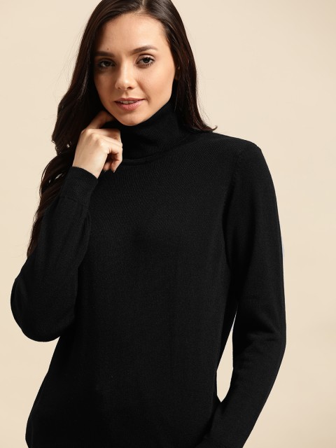 

ether Women Black Solid Pullover