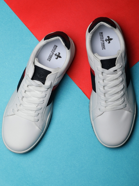 

Bond Street By Red Tape Men White & Black Colourblocked Sneakers