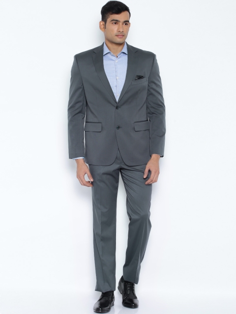 

SUITLTD Men Grey Single-Breasted Formal Suit