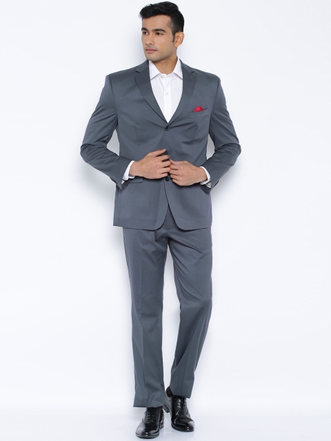 

SUITLTD Men Grey Single-Breasted Formal Suit