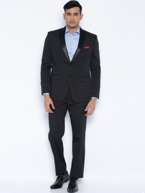 

SUITLTD Men Black Single-Breasted Slim Fit Party Suit