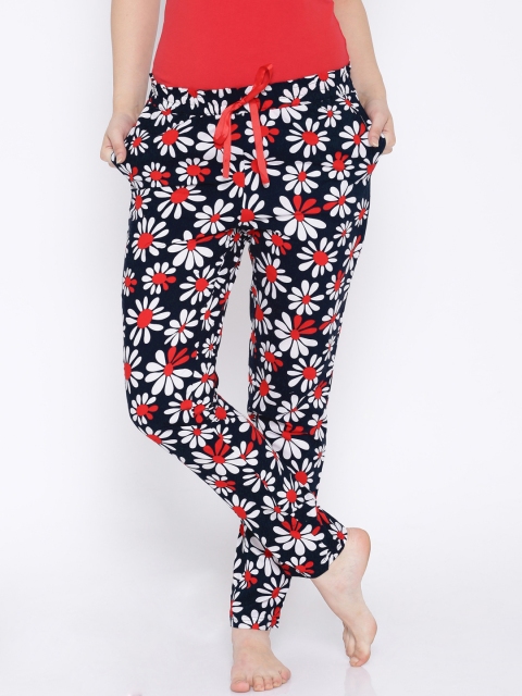 

SDL by Sweet Dreams Navy Floral Print Lounge Pants F-LLP-1145, Navy blue