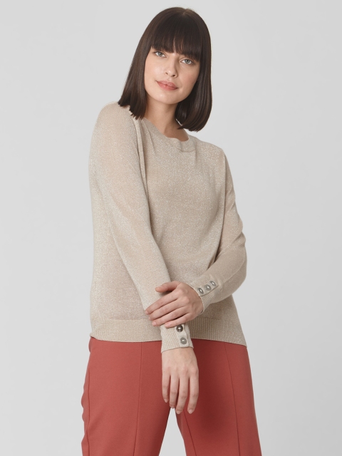 

Vero Moda Women Beige Shimmery Winter Top
