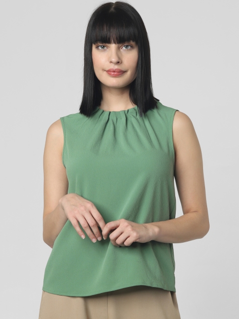 

Vero Moda Women Green Solid Top