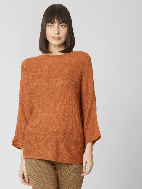 

Vero Moda Women Orange Solid Pullover Sweater