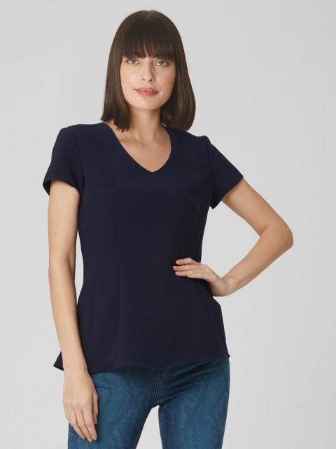 

Vero Moda Women Navy Blue Solid A-Line Top