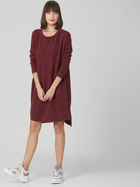 

Vero Moda Women Red Solid Sweater Dress