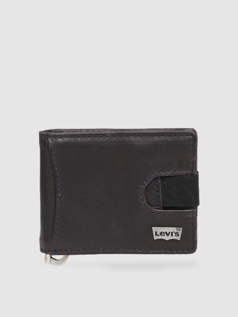 

Levis Men Navy Blue Solid Leather Money Clip