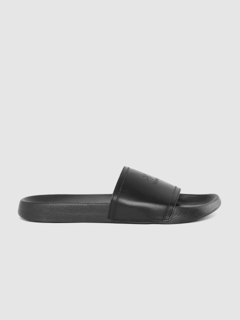 

WROGN Men Black Solid Sliders