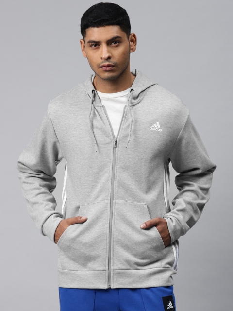 

ADIDAS Men Grey Melange Solid Mast Haves Full-Zip Sporty Jacket