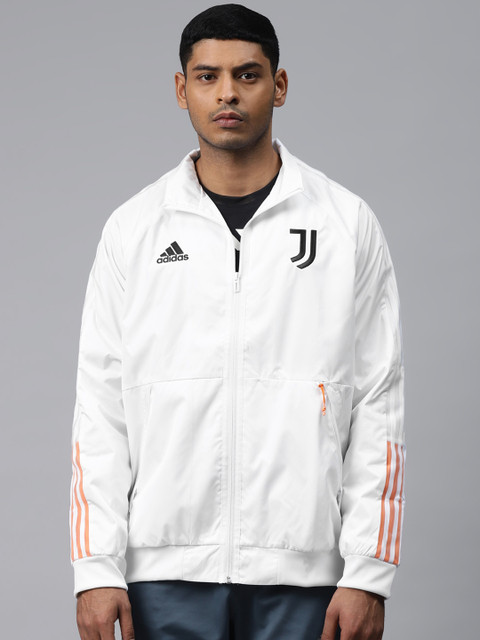 

ADIDAS Men White Solid Lightweight Juventus Anthem Jacket