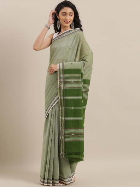 

The Chennai Silks Green Woven Design Pure Cotton Saree