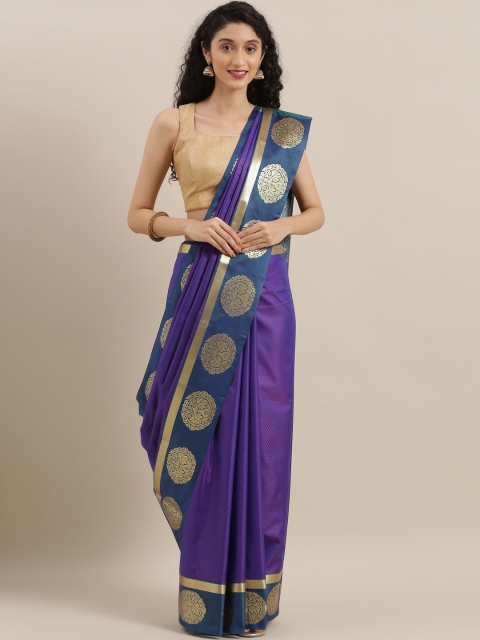 

The Chennai Silks Classicate Purple Woven Design Art Silk Saree