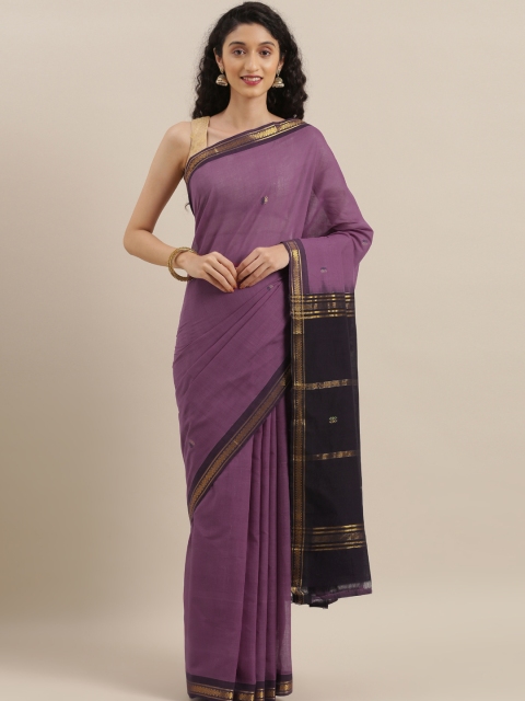 

The Chennai Silks Classicate Purple Woven Design Pure Cotton Saree