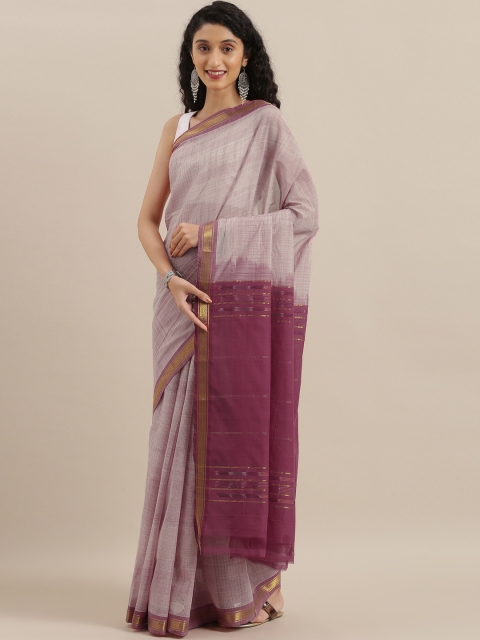 

The Chennai Silks Classicate Pink Woven Design Pure Cotton Saree