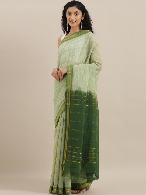 

The Chennai Silks Classicate Green Woven Design Pure Cotton Saree