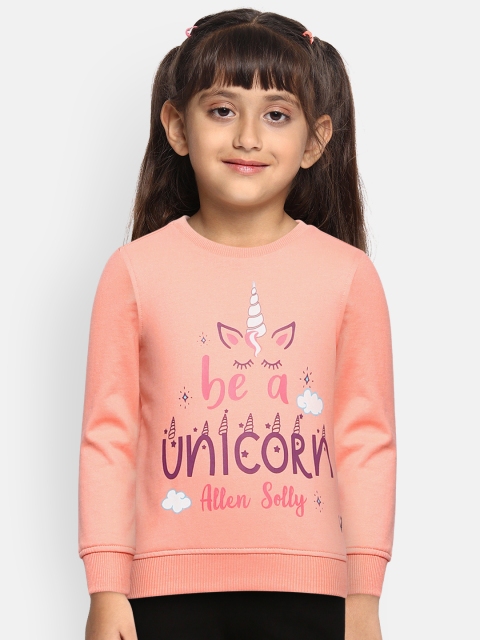 

Allen Solly Junior Girls Pink Printed Sweatshirt