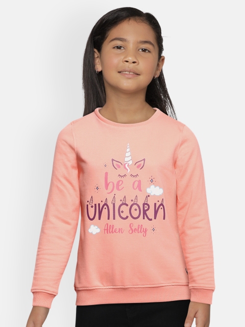 

Allen Solly Junior Girls Pink Printed Sweatshirt