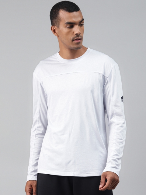 

ADIDAS Men White With Melange Effect City Studio Performance Fit Long Sleeve Tee