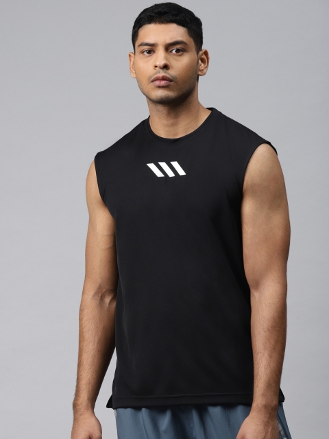 

ADIDAS Men Black PM Basketball Solid Round Neck T-shirt