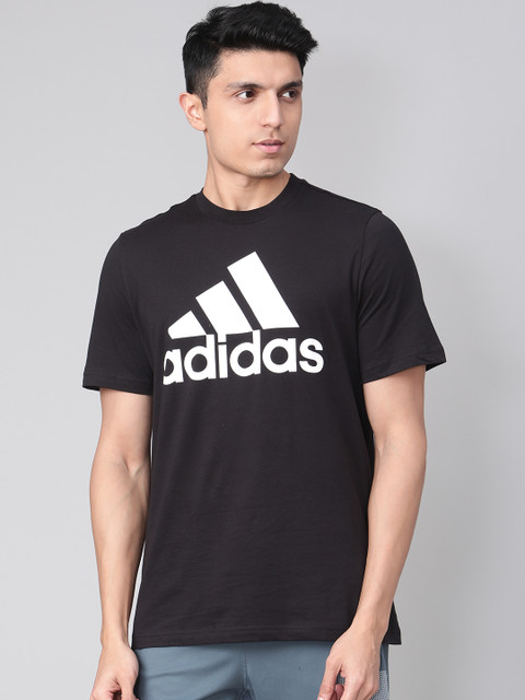 

ADIDAS Men Black Badge of Sport Printed Round Neck T-shirt