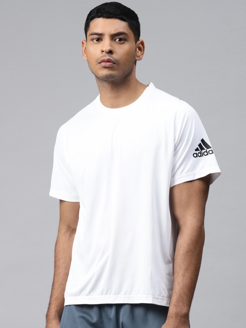 

ADIDAS Men White Solid Freelift Sport Ultimate Solid Training T-shirt