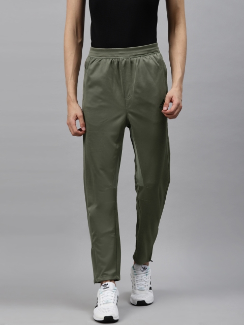 

ADIDAS Men Olive Green Solid City Base Training Track Pants