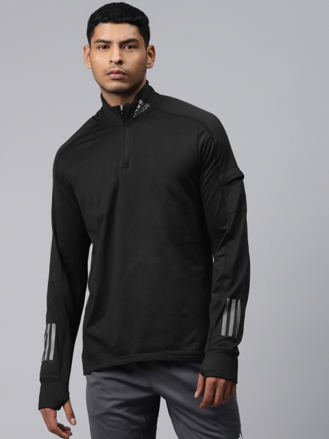 

Adidas Men Black Solid Own The Run 1/2 Zip Warm Sweatshirt