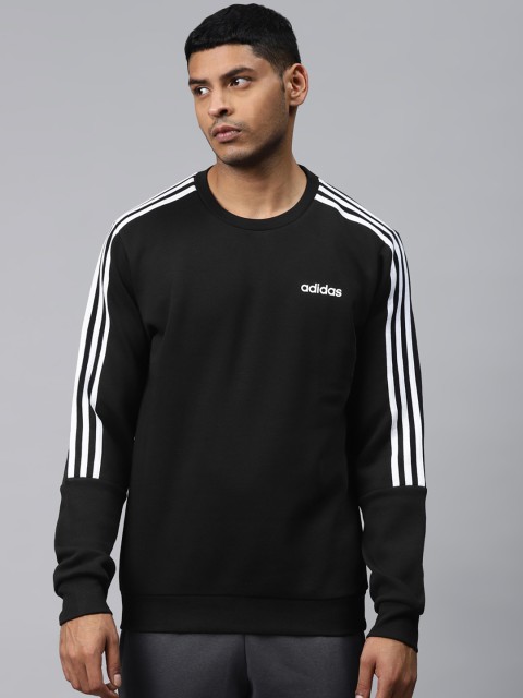 

ADIDAS Men Black Solid Crew 3S Sweatshirt