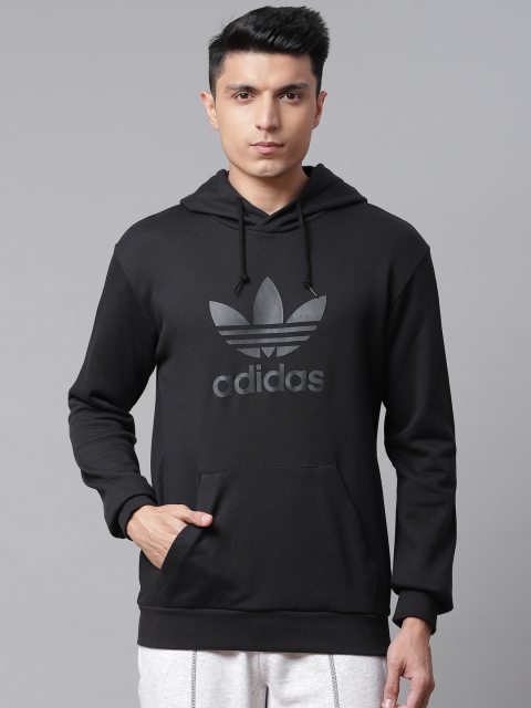 

ADIDAS Originals Men Black TB Brand Logo Hooded Sweatshirt