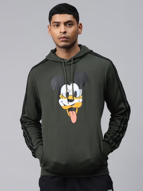 

ADIDAS Men Olive Green Disney Hooded Sweatshirt